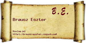 Brausz Eszter névjegykártya